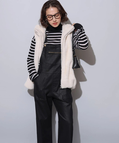 Arpege story(アルページュストーリー) |レザーライクデニムオーバーオール