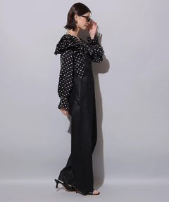 Arpege story(アルページュストーリー) |レザーライクデニムオーバーオール