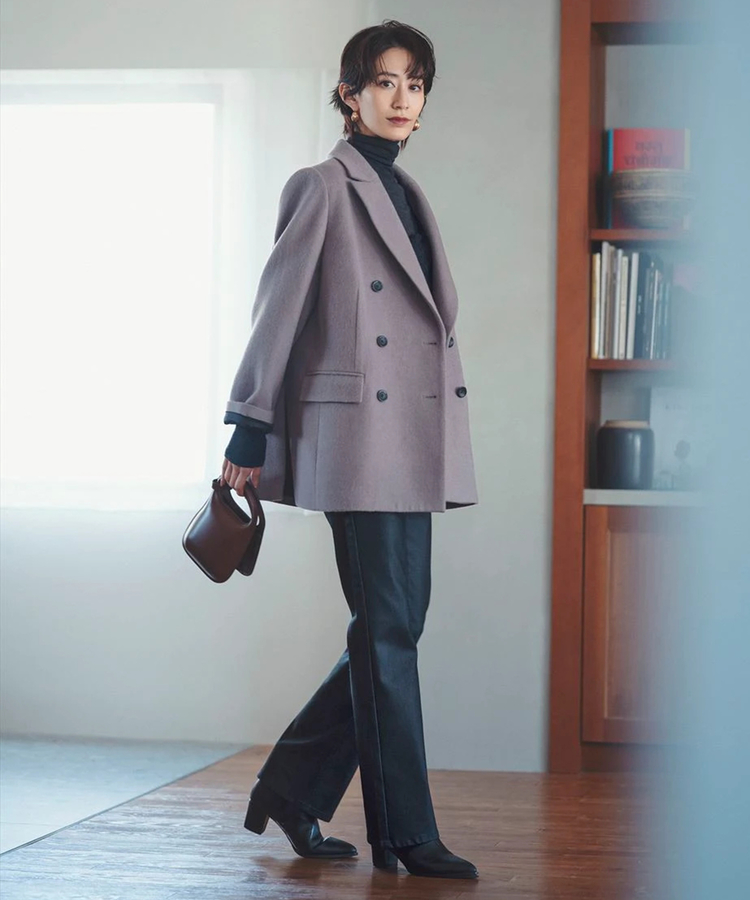 Arpege story(アルページュストーリー) |レザーライクセミフレアデニム