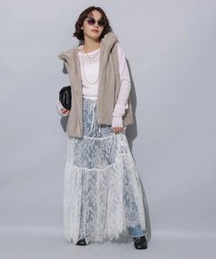 Arpege story(アルページュストーリー) |総レース2WAYスカート