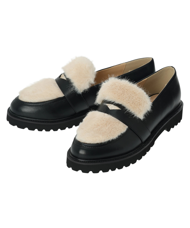 Arpege story(アルページュストーリー) |フェイクミンクコンビローファー