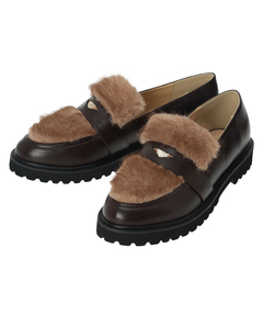 Arpege story(アルページュストーリー) |フェイクミンクコンビローファー