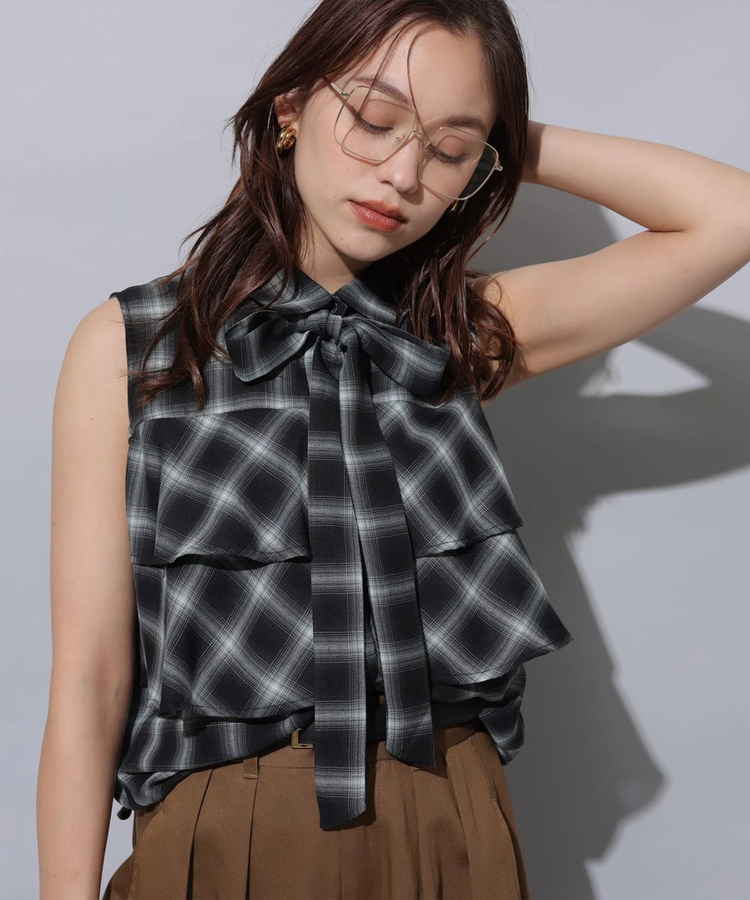 Arpege story アルページュストーリー フリル羽織ブラウス フリル羽織