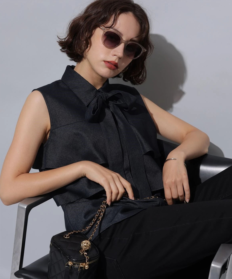 Arpege story ブラウス Arpege story 「Arpege story」 長袖ブラウス 1 グレー