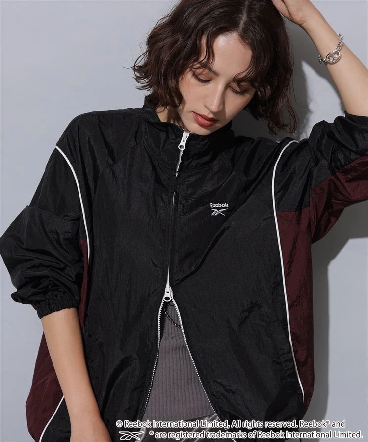 Arpege story ＜Reebok＞別注バイカラーブルゾン（ボルドー/L) Arpege story ＜Reebok＞別注バイカラーブルゾン（ボルドー/L