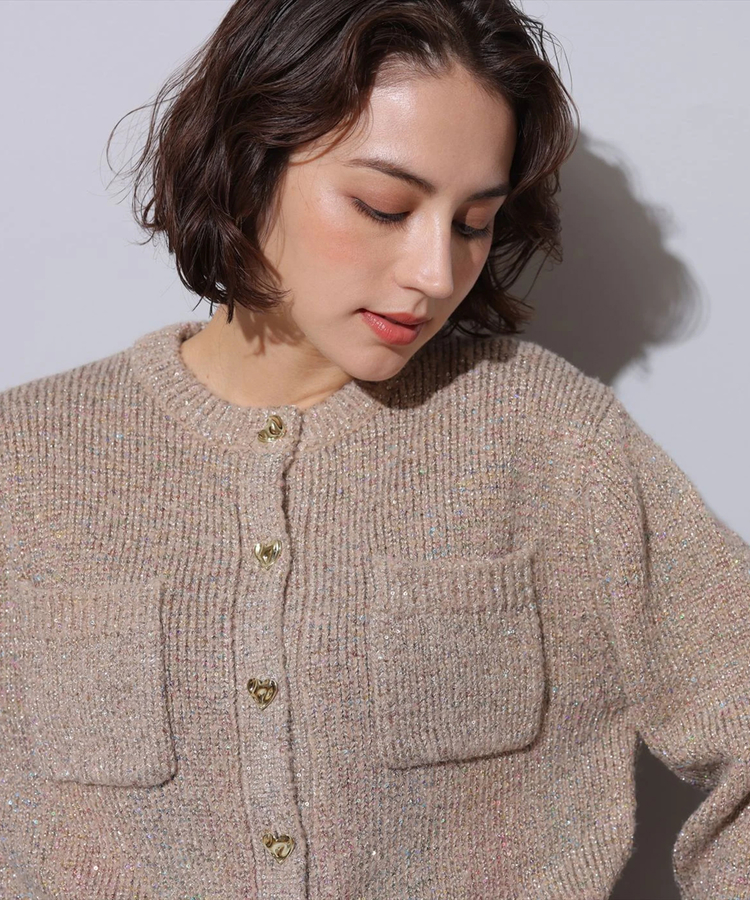 WEB LIMITED]スパンコールニットジャケット | カーデ | Arpege story