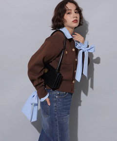 Arpege story(アルページュストーリー) |シャツドッキング襟付きカーデ