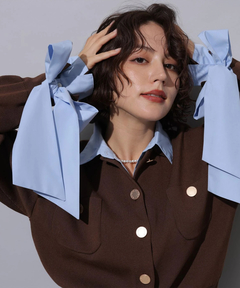 Arpege story(アルページュストーリー) |シャツドッキング襟付きカーデ