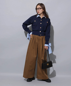 Arpege story(アルページュストーリー) |シャツドッキング襟付きカーデ