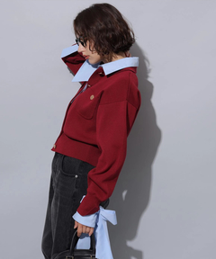 Arpege story(アルページュストーリー) |シャツドッキング襟付きカーデ