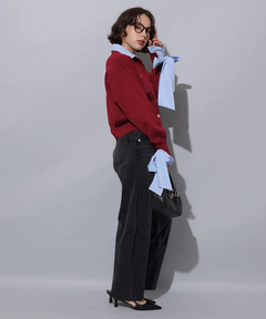 Arpege story(アルページュストーリー) |シャツドッキング襟付きカーデ