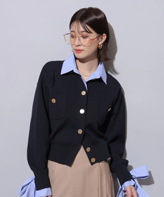 Arpege story(アルページュストーリー) |シャツドッキング襟付きカーデ
