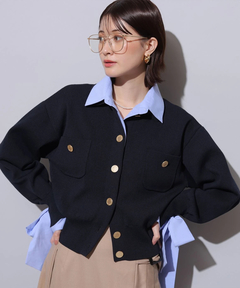 Arpege story(アルページュストーリー) |シャツドッキング襟付きカーデ