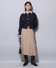 Arpege story(アルページュストーリー) |シャツドッキング襟付きカーデ