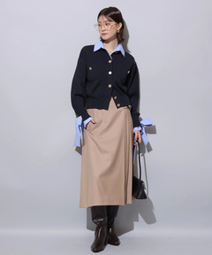 Arpege story(アルページュストーリー) |シャツドッキング襟付きカーデ