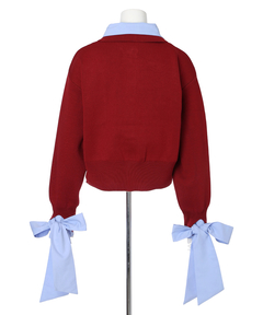 Arpege story(アルページュストーリー) |シャツドッキング襟付きカーデ