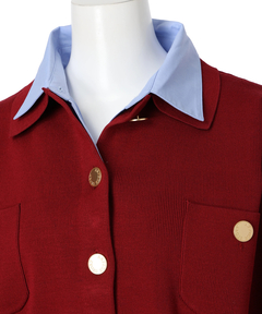 Arpege story(アルページュストーリー) |シャツドッキング襟付きカーデ