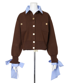 Arpege story(アルページュストーリー) |シャツドッキング襟付きカーデ