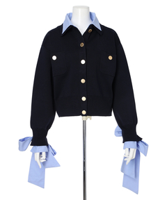 Arpege story(アルページュストーリー) |シャツドッキング襟付きカーデ