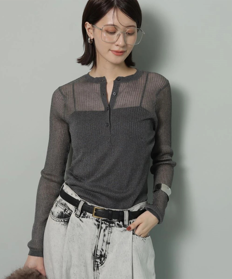 ヘンリーリブニット新品完売！アルページュストーリー ヘンリーリブニット | ニット | Arpege story（アルページュストーリー