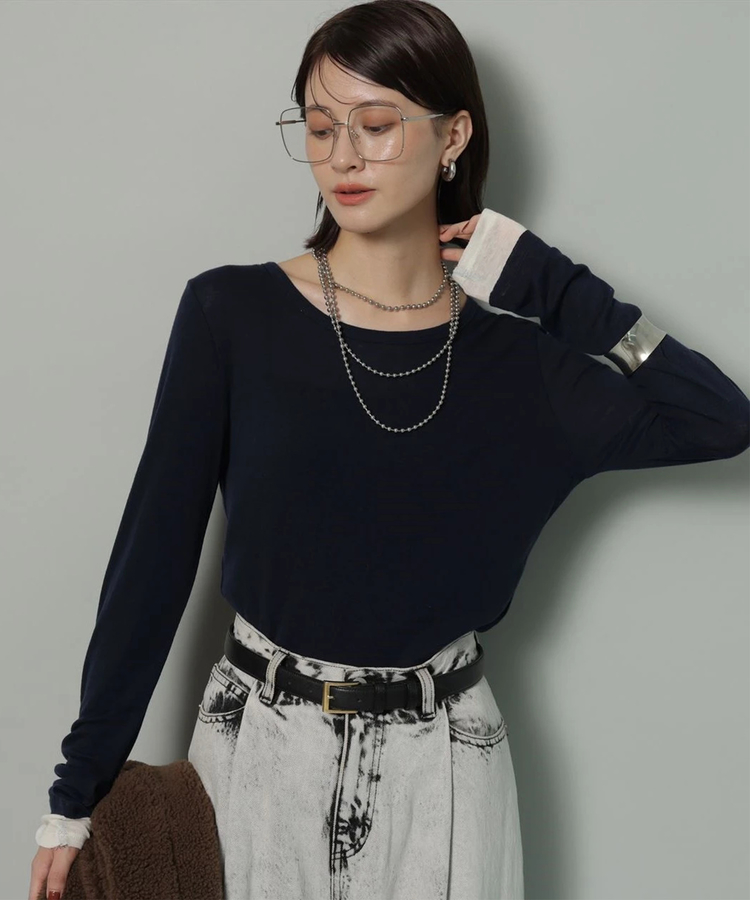 アルページュ ストーリー Arpege story エンボスロゴTシャツ （ライト