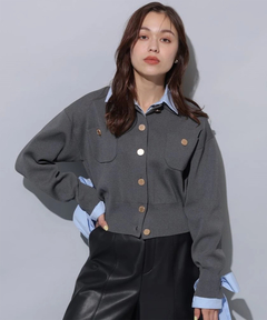 Arpege story シャツドッキング襟付きカーデ シャツドッキング襟付きカーデ | カーデ | Arpege story