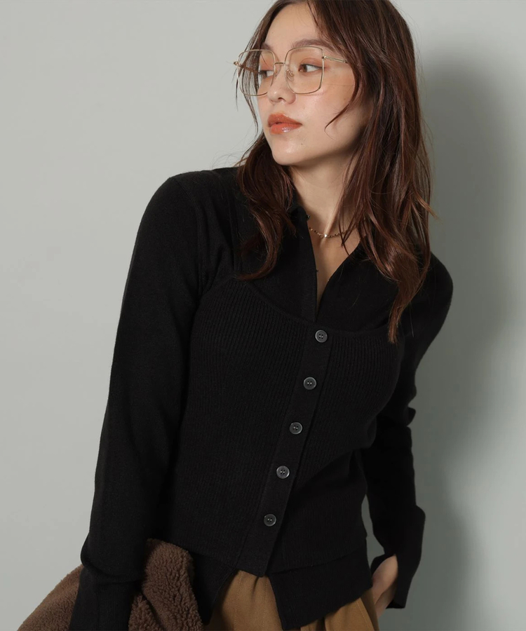 襟付きカーデアンサンブル新品！アルページュストーリー今週までの出品 衿付きカーデアンサンブル | アンサンブル | Arpege story