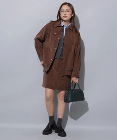 Arpege story(アルページュストーリー) |フェイクレザーミニスカート