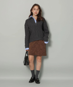 Arpege story(アルページュストーリー) |フェイクレザーミニスカート