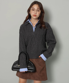 Arpege story(アルページュストーリー) |フェイクレザーミニスカート