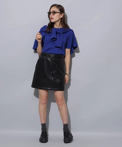 Arpege story(アルページュストーリー) |フェイクレザーミニスカート