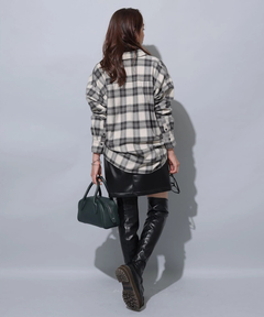 Arpege story(アルページュストーリー) |フェイクレザーミニスカート