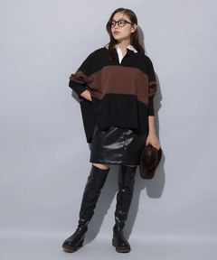 Arpege story(アルページュストーリー) |フェイクレザーミニスカート