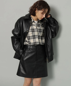 Arpege story(アルページュストーリー) |フェイクレザーミニスカート