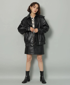 Arpege story(アルページュストーリー) |フェイクレザーミニスカート