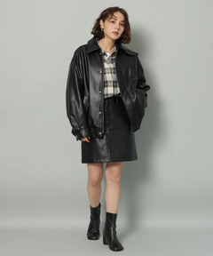 Arpege story(アルページュストーリー) |フェイクレザーミニスカート