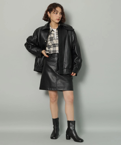 Arpege story(アルページュストーリー) |フェイクレザーミニスカート