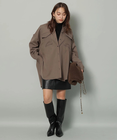 Arpege story(アルページュストーリー) |フェイクレザーミニスカート