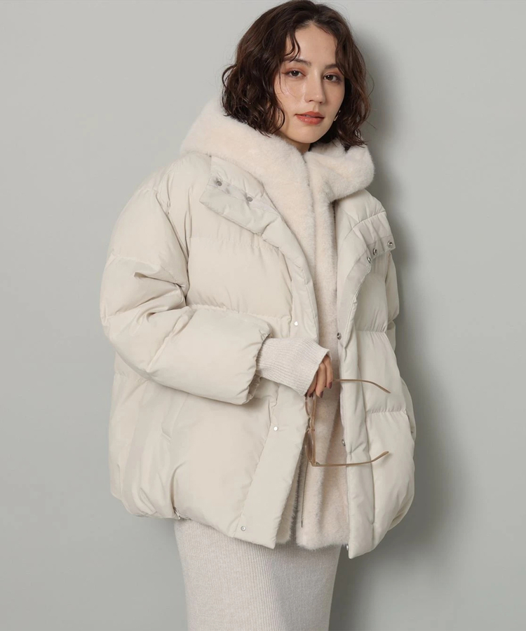 ファーフード付きMINOTECH中綿コート | コート | Arpege story