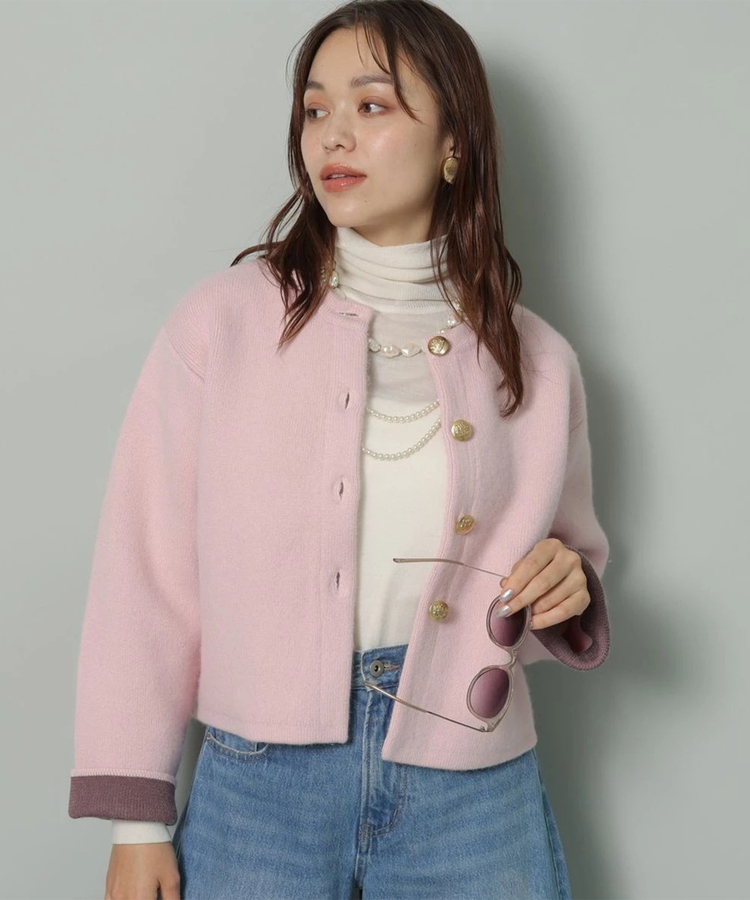 新品・未使用・タグつき Arpege story FURニットジャケット 金ボタンFURニットジャケット | カーデ | Arpege story（アルページュ