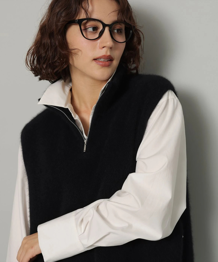 ハーフジップFURベスト | ニット | Arpege story（アルページュ