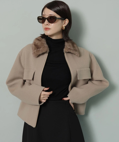 Arpege story フラッフィーブルゾン Arpege story フラッフィーブルゾン ピンク ブルゾン お また かおる