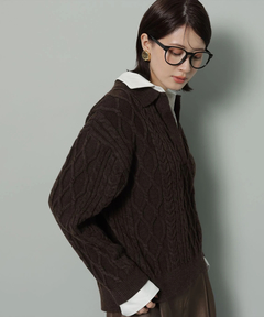 Arpege story(アルページュストーリー) |シャツドッキングケーブルニット