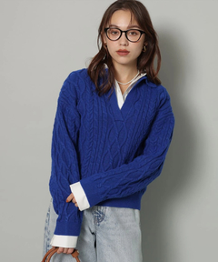 Arpege story(アルページュストーリー) |シャツドッキングケーブルニット