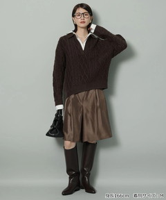 Arpege story(アルページュストーリー) |シャツドッキングケーブルニット