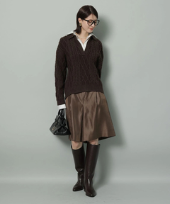 Arpege story(アルページュストーリー) |シャツドッキングケーブルニット