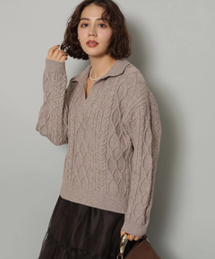 Arpege story(アルページュストーリー) |シャツドッキングケーブルニット