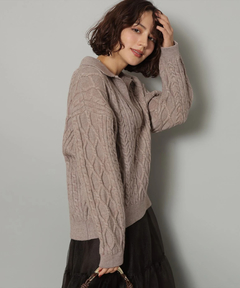 Arpege story(アルページュストーリー) |シャツドッキングケーブルニット
