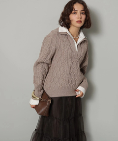 Arpege story(アルページュストーリー) |シャツドッキングケーブルニット