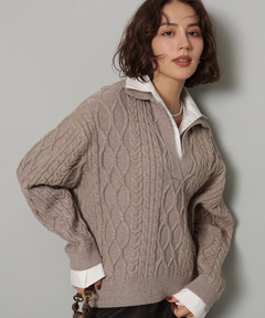 Arpege story(アルページュストーリー) |シャツドッキングケーブルニット